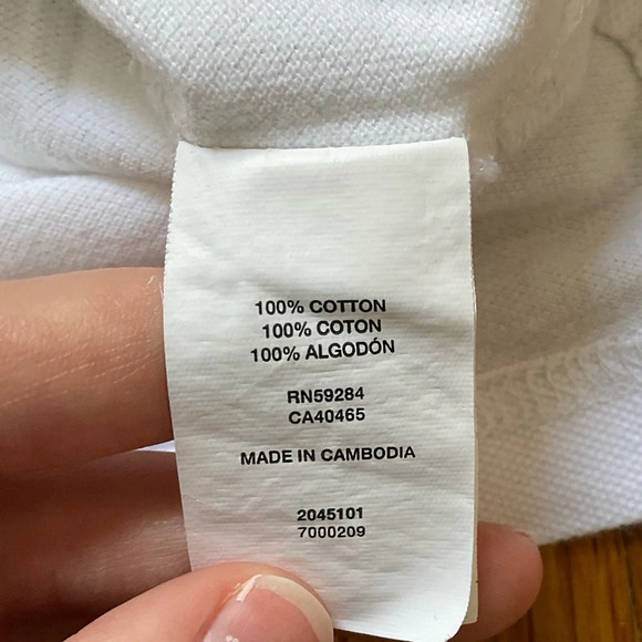 4/$25 The Children’s Place Polo Shirt Long Sleeve White Size 12 - Picture 8 of 8